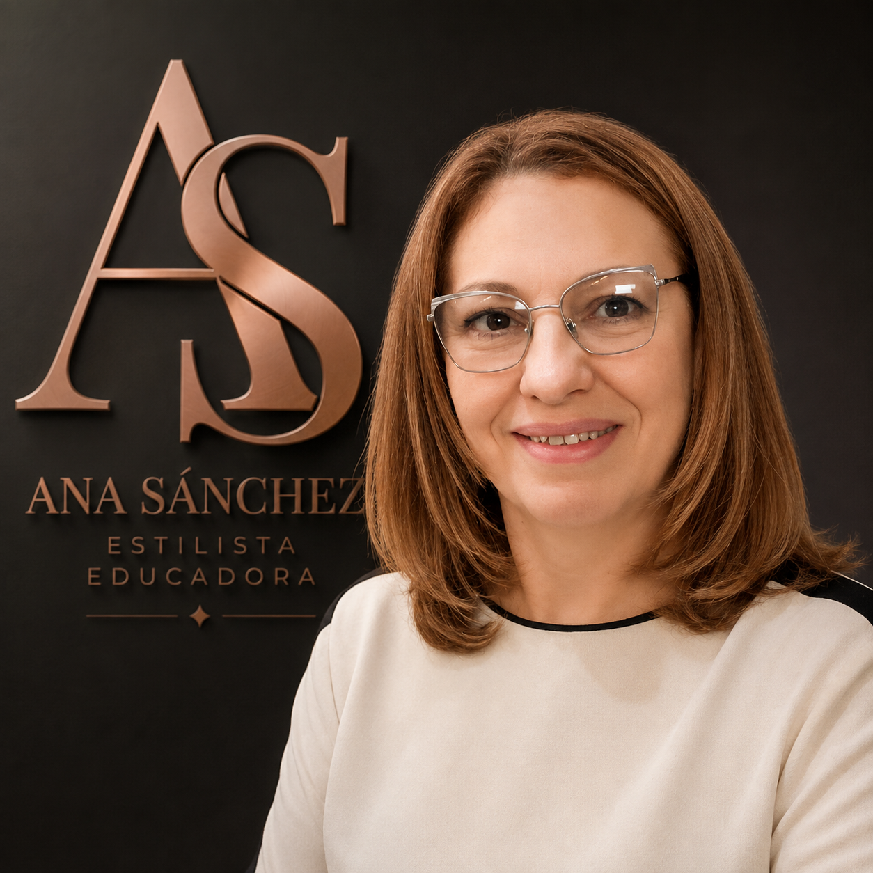 Ana Sánchez, estilista y educadora en diseño capilar, en su salón de Gerli